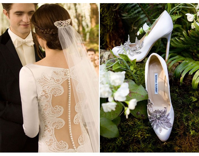 escarpins blanches de mariage le mariage de Bella Swan dans la saga Twilight