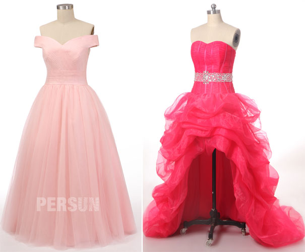robes de soirée rose princesse