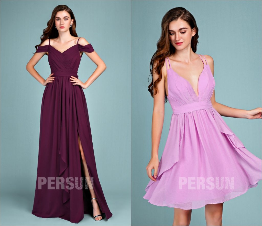 robe demoiselle d'honneur violette 