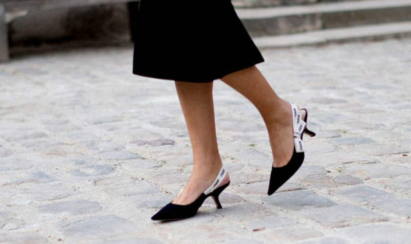 slingback noir dior