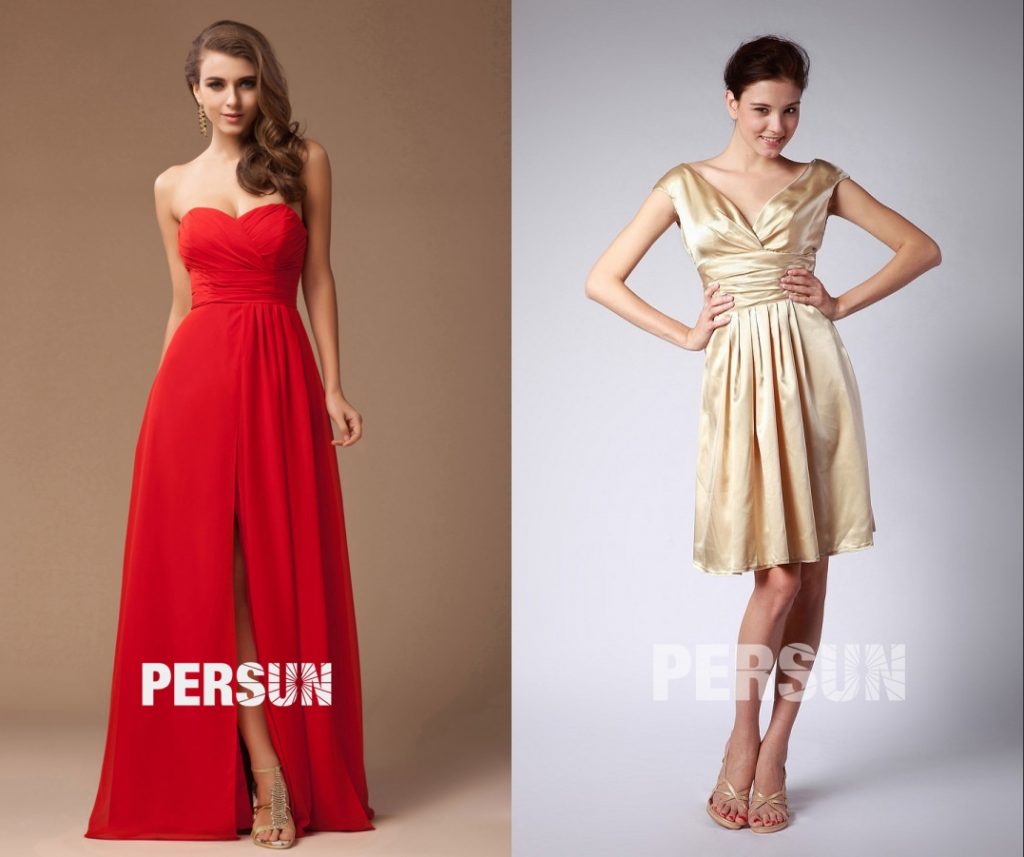 robe demoiselle d'honneur populaire de persun